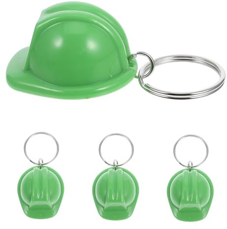 WEKAMOS 4 Stück-pack Kleiner Bauhelm Schlüsselanhänger Aus Kunststoff Kompakt Und Robust Für Rucksack Baustellenparty Und Geschenk