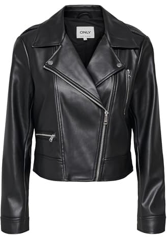 ONLY Onlcarmen Faux Leather Biker Cc Otw Onlcarmen - Scarpe da motociclista in finta pelle, colore: Rosso Donna (Pacco da 1)