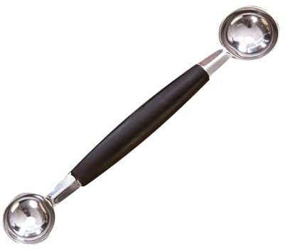 Nikou Stainl Steel Fruit Scoop, Multi-Purpose Portable Melon Baller and Ice Cream Scoop for Picnic Gatherings, Double Melon Baller, Easy Grip Design
