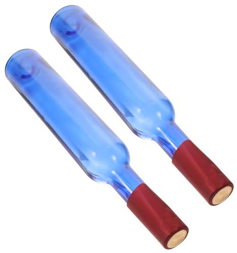 VINTORKY 2pcs Glass Wine Bottles Empty Bottles for Home Brewing Wine Making Reusable Drink