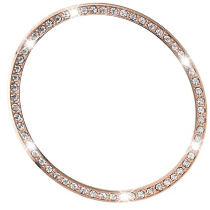 Operitacx Stylischer Bling Lünette Ring Mit Kratzschutz Kompatibel Für Samsung Watch 4 Eleganter Metall Schutzring in Roségold Selbstklebend Einfache Montage Modisches Uhrenzubehör