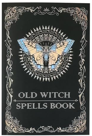 Zaubersprüche Journal – Echtes antikes Zauberbuch für Hexerei | Halloween-Dekoration | Hexen-Zubehör | Vintage Grimoire Journal Broschüre | Verstecktes Geschenk für Hexen | Zauberbuch