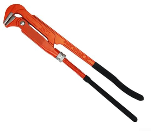 Rohrzange, 90° verstellbar, robust, Sanitärzange mit geschmiedeter Stahlkonstruktion und ölgehärteter Oberfläche für Wasser und Vorderseite (3,8 cm)