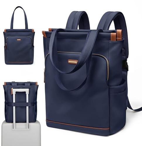 GOLF SUPAGS Convertible Laptop-Rucksack für Frauen Casual Daypack Notebook Tote Bag für Arbeit Hochschulen Reisen Freizeit (Marineblau)