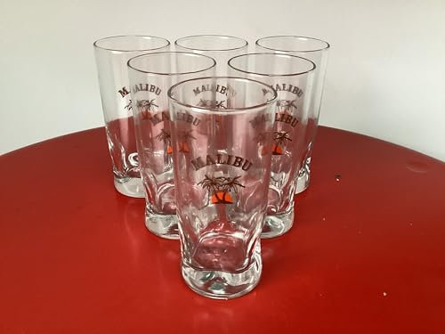 Malibu Lot de 6 verres tube neuf