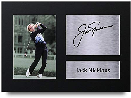 HWC Trading A4 Jack Nicklaus Cadeaux imprimés photo autographe signée pour les fans de golf - A4