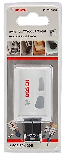 Bosch 2608594205 Sega a Tazza per Legno e Metallo, Accessorio per Foratrice, Nero, 29 mm