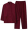 G-LIKE Herren Anzug Chinesischer Stil - Traditionelle Kampfkunst Kung Fu Tai Chi Wushu Klassisch Tangzhuang Langärmelig Hemd Hose Training Uniform Frühling Herbst Freizeit Kleidung (Rot, M)