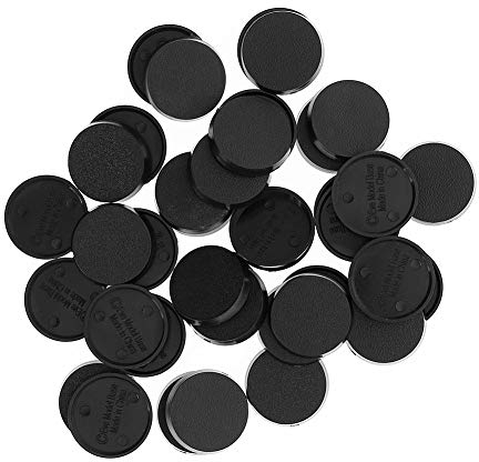 Evemodel 100Stk. 25mm Slot Rund Kunststoff Model Basis für Tisch War Game MB-100 (25mm)