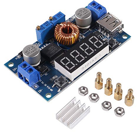 5 A Step Down Power Modul Konstant Spannung Strom Regler Buck Converter Spannungsstabilisator Transformator mit USB-Anschluss und Digitalanzeige