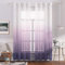 MIULEE 2 Unidades Cortinas Translúcida Visillo Suave Poliéster para Ventanas Balcon Color Gasa Moderna con 8 Anillas para Habitación Dormitorio Balcon Salón 140x160cm Gradiente Vertical Violeta