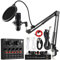 Microfono a CondensatoreBM-800 con scheda audio dal vivo,con Braccio Forbici & Supporto Anti-vibrazione,Filtro Pop per Registrazione, Podcasting, Voice Over, Streaming, Home Studio, YouTube,(nero)