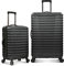 U.S. Traveler Boren Hartschalenkoffer aus Polycarbonat mit 8 Spinnrädern, Aluminium-Griff, schwarz (Schwarz) - US09181K2