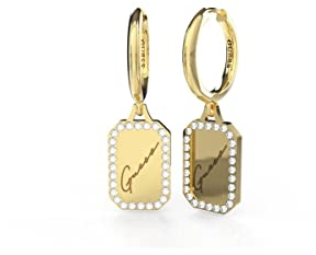 GUESS JEWELLY CRYSTAL TAG Ohrringe (JUBE01133JWYGT / JUBE01133JWRHT), Einheitsgröße, Nicht-Edelmetalle, Kein Edelstein