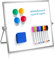 OWill Whiteboard Magnetisch,25 x 25 cm magnettafel kinder,whiteboard klein mit ständer,schreibtafel abwischbar mini whiteboard,tragbare doppelseitige white board,für Schule & Haus und Büro