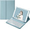 QIYIBOCASE Cute Keyboard Case for iPad Pro 11 2022 4th/3rd/2nd Generation,Round Keys Detachable Magnets Bluetooth Keyboard Case with Pencil Holder for Girly Women,Blue