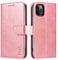 LOLFZ Wallet Case for iPhone 11 Pro Max, Vintage Leather Book Case with Card Holder Kickstand Magnetic Closure Flip Case Cover for iPhone 11 Pro Max - Rose Gold