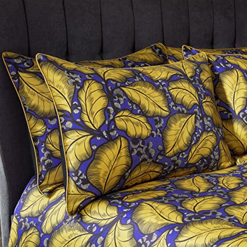EW by Edinburgh Weavers Magali Pillowcase Pair,Ochre,50 x 75cm
