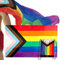 The Pride Side Gay-Pride-Flaggen-Set, 90 x 150 cm, zum Aufhängen und Tragen als Umhang, Regenbogenfarben, LGBT-Farben, homosexuelle Lesben, Outdoor-Banner, extra langlebig, mit Messingösen +