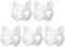 mizikuu DIY Weiße Papier Maske, 5 Stücke Pappmaché Kunst Masken Zellstoff Blank zum Bemalen Maskerade Masken Leere Papiermasken Fuchsmasken für Karneval, Cosplay, Halloween Party, Maskerade Party