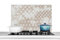 KitchenYeah© Küchenrückwand Platte Spritzschutz Küche Deko Aluminium Platte Spritzschutz Herd Alternative für GlasplatteDesign - Fliesen - Braun - Weiß - Vintage - Moderne - 80x55 cm