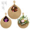 3Pcs Hanging Teardrop Wall Basket with Hooks - Handwoven Vegetable and Fruit Basket for Kitchen Storage - Tomato, Potato, Onion