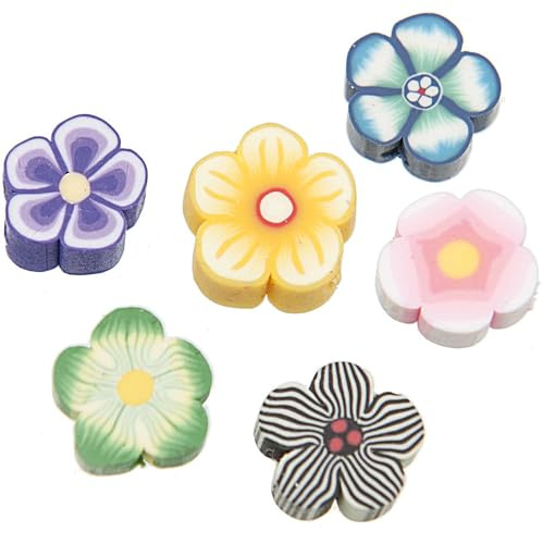 Rico Design Jewellery Made by Me Perlen-Set Blumen - bunt gemustert