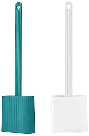 Klobürste Set mit 2 Toilettenbürsten, Wandhalterung, zum Reinigen von Fugen, Schmutz, Toilettenschüsselbürste, Entlüftung, Abfluss, Toilettenreiniger, Bürste, Toilettenwäscher Platz sparen