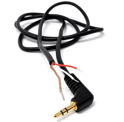 DRUT 2m 3.5mm Stereo AUX Jack Plug to 3 Pole Solder Bare Wire 6.5ft
