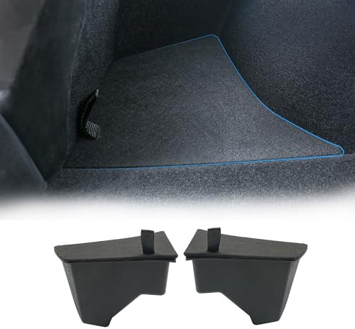 kstars 2 Part Rear Trunk Organizer with Flocked Lids Compatible with Model 3 Highland 2024 Accessories Waterproof Rear Trunk Storage Bins Side Box