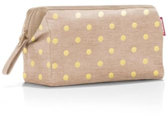 reisenthel travelcosmetic - Starke robuste und praktische Reisekosmetiktasche, Handschlaufe, wasserabweisendes Material, Couleur:metallic dots Coffee