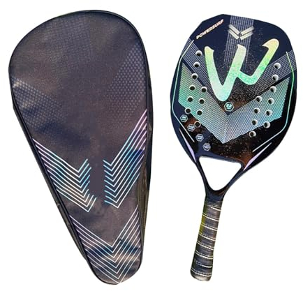 Xeihuul Pala de pádel, raqueta de playa - raqueta de tenis de fibra de carbono para adultos, pádel ligera, remo de playa, accesorios de playa para interiores y exteriores, bolsa de transporte incluida
