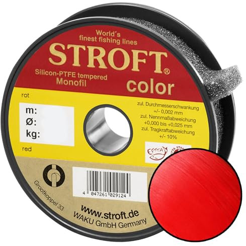 Stroft Color Monofile Angelschnur Rot 0,25mm 5,7kg 200m