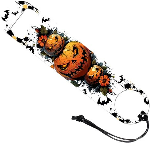 GLOBLELAND Halloween Pumpkin Bottle Opener Winter Halloween Beer Opener Stainless Steel Bar Bottle Opener Bar Key Bartender Flat Bottle Opener Halloween for Home Bar Restaurant Pub