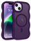 Pepmune Cover Magnetica per iPhone 14/13 Custodia Compatibile con Magsafe Cornice Ondulata Forma Custodia Traslucida Opaca Cover Protettiva Sottile Antiurto Case per iPhone 14/13 Viola