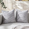 Housse de Coussin Coussins Carré Décoratif Lot de 2 Housses de Coussin en Vague Fausse Fourrure Housse de Coussin Décorative Douce Moelleuses pour Coussin de Chambre Coucher de Canapé Gris 45x45 cm