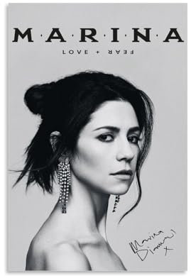 NWQV Fotoposter Marina And The Diamonds Love Fear, Wandkunst, dekoratives Gemälde, Poster, 20 x 30 cm, ungerahmter Stil