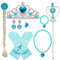 NINGESHOP 10pcs Princesse Dress Up Accessoires Filles Diadème pour Costume d'Elsa Tresse Bracelet Diadème Boucle d'oreille Bague Baguette Magique pour Cosplay Noël Carnaval Fête d'anniversaire
