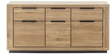 möbelando Sideboard >GRENO< Fronten in Wildeiche massiv geölt, Zeitlose Optik, in den Maßen ca. 163 x 80 x 40 cm (B/H/T) - mit optimalen Stauraum für Ihr Zuhause - Kommode Schrank Highboard