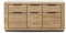 möbelando Sideboard >GRENO< Fronten in Wildeiche massiv geölt, Zeitlose Optik, in den Maßen ca. 163 x 80 x 40 cm (B/H/T) - mit optimalen Stauraum für Ihr Zuhause - Kommode Schrank Highboard