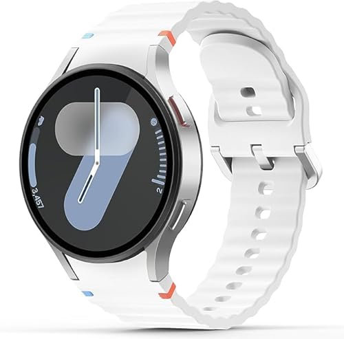 20mm Sportarmband Kompatibel mit Samsung Galaxy Watch 7 Armband 40mm 44mm,Sport Silikon für Galaxy 6/5/4/FE 40mm 44mm/6 Classic 47mm 43mm/4 Classic 42mm 46mm/ 5 Pro 45mm Damen Herren
