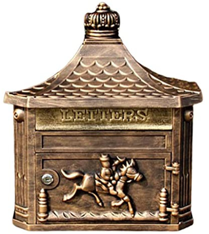 ODDAZ Boîte aux Lettres Murale Boîte aux Lettres Murale Boîte aux Lettres rétro Classique avec boîte aux Lettres montée sur Serrure Boîte aux Lettres Murale pour boîte aux Lettres à Domicile