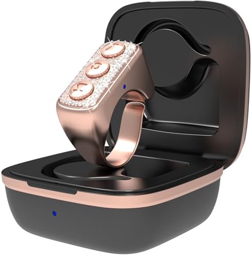 Tik Tok Scrolling Ring Diamant Bluetooth Ring Fernbedienung Smart Ring Android iOS Tiktok Scroll Ring Remote Control Page Turner Smartring Gestensteuerung Smartringe für Damen Tik Tok Must Haves