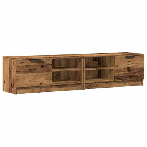 vidaXL TV-Schränke 2 STK. Altholz-Optik 80x35x36,5 cm Holzwerkstoff, TV-Ständer, TV-Bank, Fernsehschrank, TV-Board, TV Sideboard, Fernsehtisch