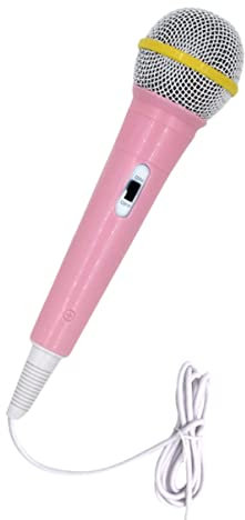 Toyvian 1pezzi Microfono Giocattolo Per Ragazzo Ragazza Strumento Musicale Elettronico Rosa Educativo Intelligente Per Bimbi Funzioni Interattive