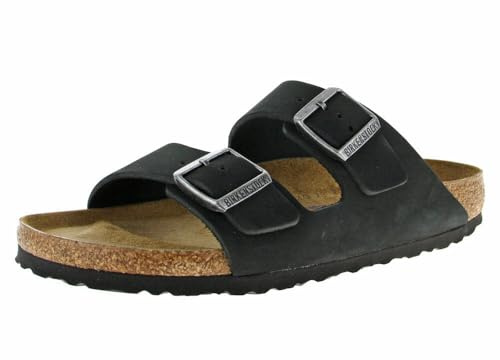 Birkenstock Arizona - Sandalo Con DOPPIA Fascia E Chiusura Con FIBBIE 41/Black-N