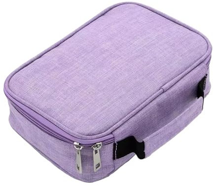 Tolenre Astuccio Scuola, 72 Slot Astuccio Matite, Grande Capacità Astuccio, Portatile Rimovibile per Matite Astuccio, Cancelleria Portamatite Colorato per Scuola, Ufficio, Casa o Studio (Viola, S)