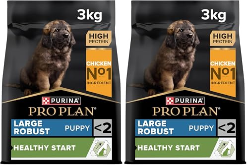 PRO PLAN® Large Robust Puppy Healthy Start Dry Dog Food with Chicken 3kg (Pack of 2)