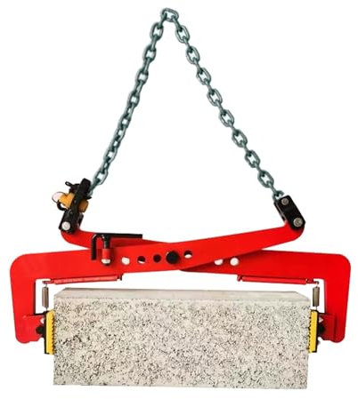 YSXXIAN Granite Stone Lifting Clamps, Alloy Steel Adjustable Opening Paver Lifter Tool, Heavy Duty Concrete Block/Curb Stone Vertical Scissor Lifter(L 600kg/1300lbs)