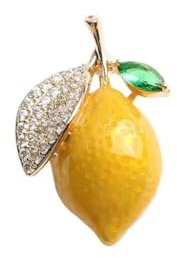ARFUKA Brosche Anstecknadel Brosche Strass Zitronen Stecknadel Pins Set für Kleidung Taschen Jacken Damen und Herren